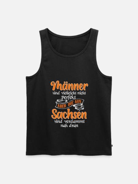 Sachsen Dresden Ostalgie Geschenk - Männer Premium Bio Tank Top - Schwarz