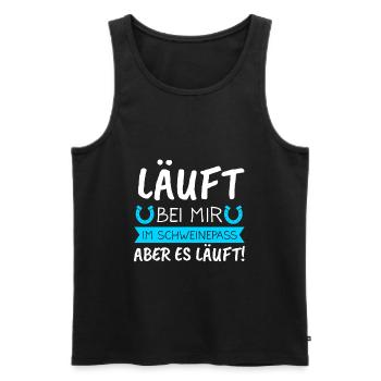 Islandpferde Isländer Isi Geschenk - Männer Premium Bio Tank Top - Schwarz - Vorne - Michal (187cm)