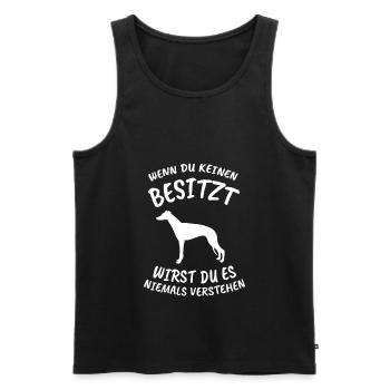 Whippet Hund Hundebesitzer Geschenk - Männer Premium Bio Tank Top - Schwarz - Vorne - Michal (187cm)