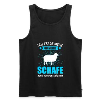 Schaf Schafe Schäfer Geschenk - Männer Premium Bio Tank Top - Schwarz - Vorne - Michal (187cm)