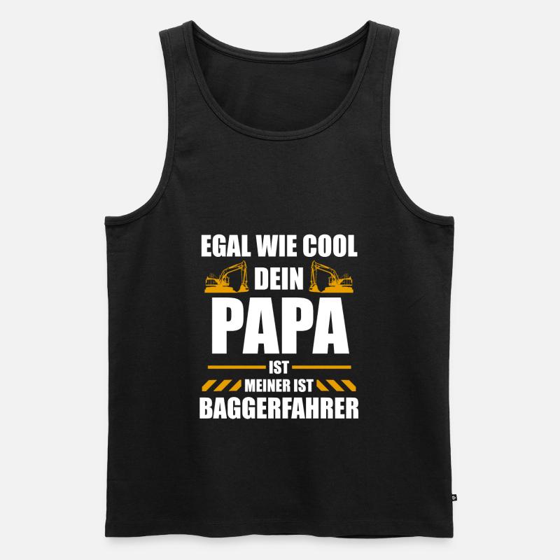 Bagger Baggerfahrer Baustelle Geschenk - Männer Premium Bio Tank Top - Schwarz