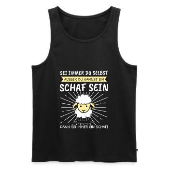 Schaf Schafe Hirte Geschenk - Männer Premium Bio Tank Top - Schwarz - Vorne - AI Model Male 178 light (178cm)