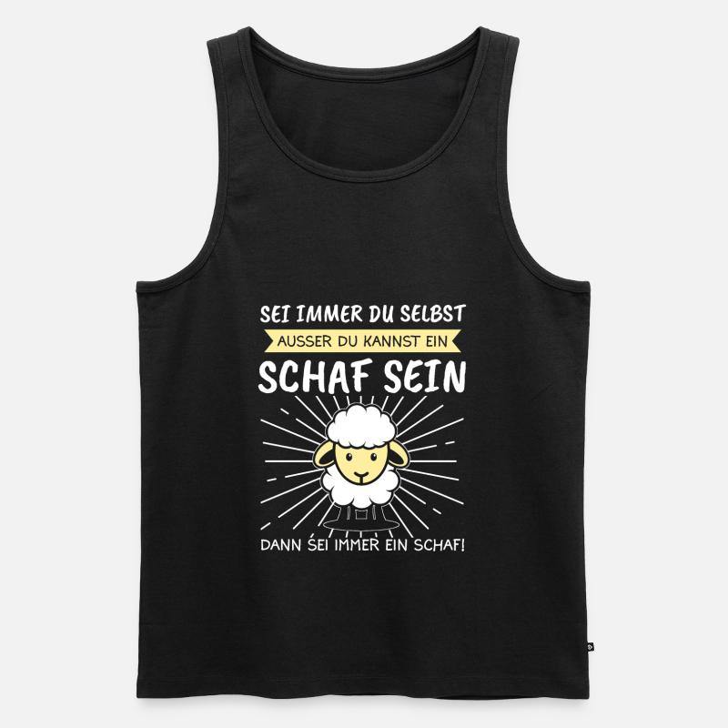Schaf Schafe Hirte Geschenk - Männer Premium Bio Tank Top - Schwarz