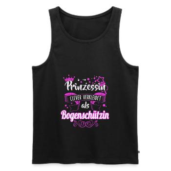 Bogenschießen Bogenschütze Spruch Geschenk - Männer Premium Bio Tank Top - Schwarz - Vorne - Michal (187cm)