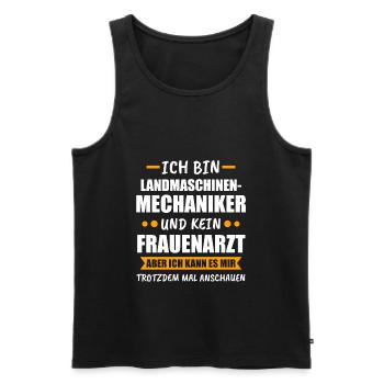 Landmaschinenmechaniker Traktor Traktoren Geschenk - Männer Premium Bio Tank Top - Schwarz - Vorne - Michal (187cm)