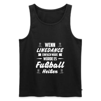 Linedance Line Dance Western Geschenk & Tanzgruppe - Männer Premium Bio Tank Top - Schwarz - Vorne - Michal (187cm)