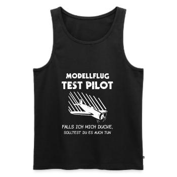 Modellflug Modellbauer Modellbau Geschenk & Flugze - Männer Premium Bio Tank Top - Schwarz - Vorne - AI Model Male 178 light (178cm)