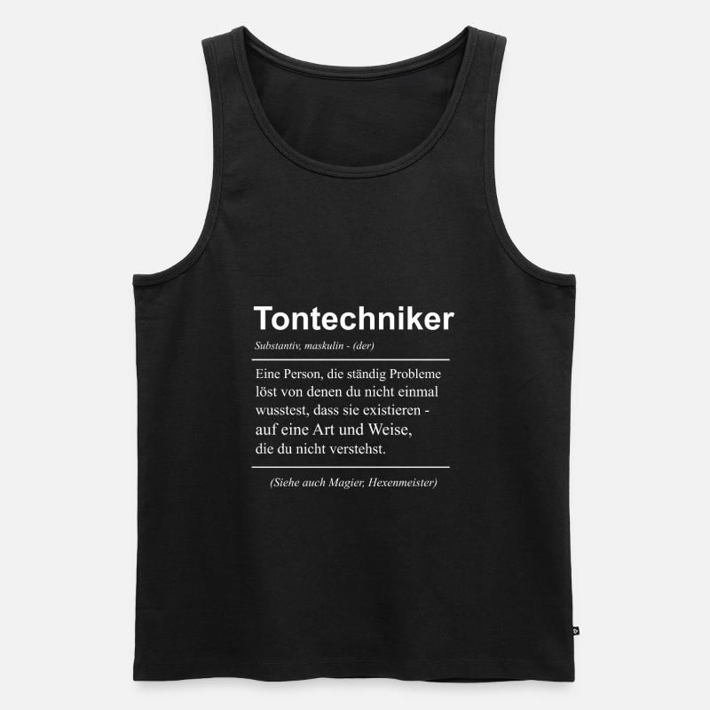 Tontechniker Veranstaltungstechniker Geschenk - Männer Premium Bio Tank Top - Schwarz