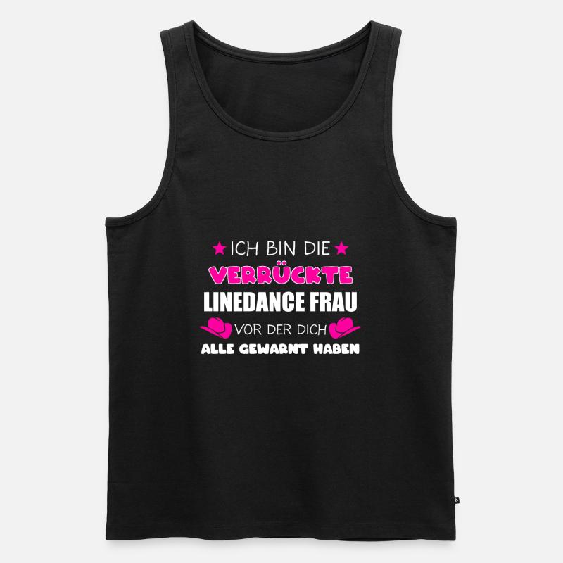 Linedance Frau Western Linedancing Geschenk - Männer Premium Bio Tank Top - Schwarz
