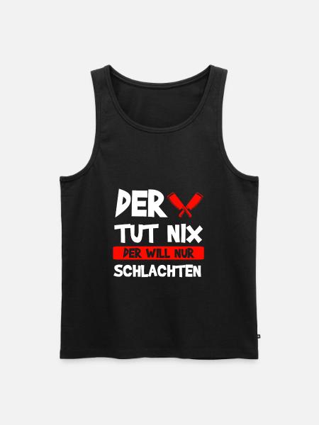 Fleischer Fleisch Metzger Geschenk - Männer Premium Bio Tank Top - Schwarz