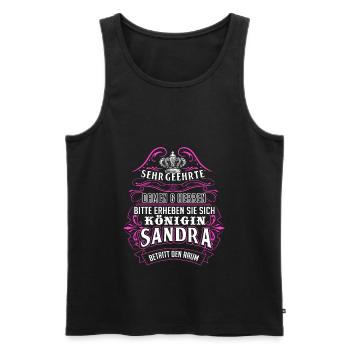Sandra Vorname Name Geschenk - Männer Premium Bio Tank Top - Schwarz - Vorne - Michal (187cm)