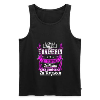 Trainer Trainerin Fußballtrainer Geschenk - Männer Premium Bio Tank Top - Schwarz - Vorne - Michal (187cm)