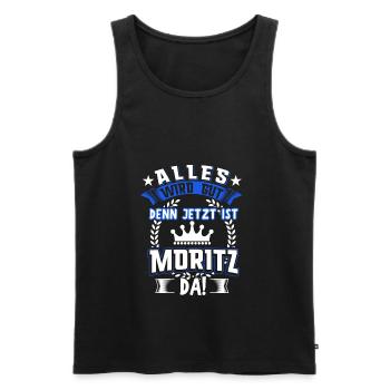 Moritz Name Vorname Geschenk - Männer Premium Bio Tank Top - Schwarz - Vorne - AI Model Male 178 light (178cm)