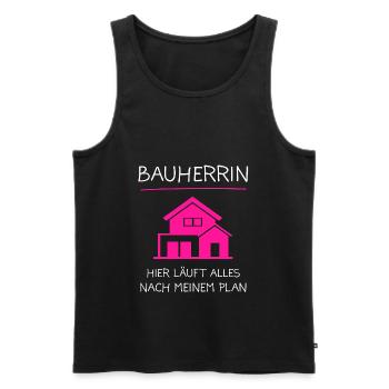 Bauherrin Bauherr Bauherrinnen Geschenk - Männer Premium Bio Tank Top - Schwarz - Vorne - Michal (187cm)