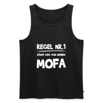 Mofa Mofafahrer Moped Geschenk - Männer Premium Bio Tank Top - Schwarz - Vorne - Michal (187cm)