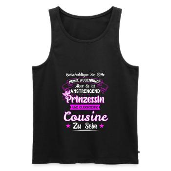 Cousine Familie Cousinen Geschenk - Männer Premium Bio Tank Top - Schwarz - Vorne - Michal (187cm)
