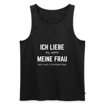 Schottland Schottische Flagge Schottisch Geschenk - Männer Premium Bio Tank Top - Schwarz - Vorne - Michal (187cm)