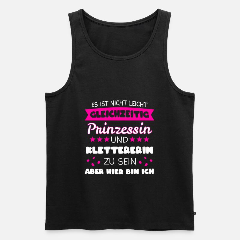 Kletter Klettern Klettern Geschenk - Männer Premium Bio Tank Top - Schwarz
