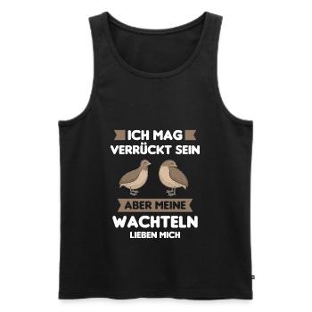Wachtel Zwergwachtel Wachtel Geschenk - Männer Premium Bio Tank Top - Schwarz - Vorne - Michal (187cm)
