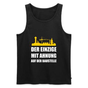 Baustelle Bauleiter Baumeister Geschenk - Männer Premium Bio Tank Top - Schwarz - Vorne - AI Model Male 178 light (178cm)
