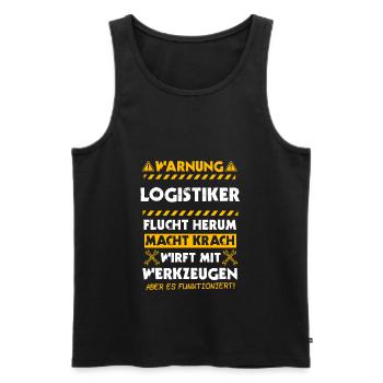 Logistiker Logistik Lagerist Geschenk - Männer Premium Bio Tank Top - Schwarz - Vorne - AI Model Male 178 light (178cm)
