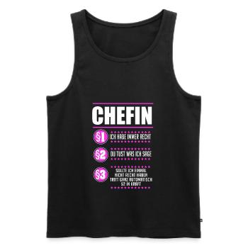 Chefin Chef Vorgesetzte Geschenk - Männer Premium Bio Tank Top - Schwarz - Vorne - AI Model Male 178 light (178cm)