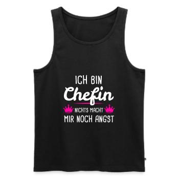 Chefin Chef Vorgesetzte Geschenk - Männer Premium Bio Tank Top - Schwarz - Vorne - AI Model Male 178 light (178cm)