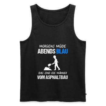 Asphaltbauer Asphaltierer Straßenbauer Geschenk - Männer Premium Bio Tank Top - Schwarz - Vorne - Michal (187cm)