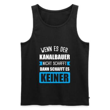 Kanalbauer Kanalbau Tiefbau Geschenk - Männer Premium Bio Tank Top - Schwarz - Vorne - Michal (187cm)