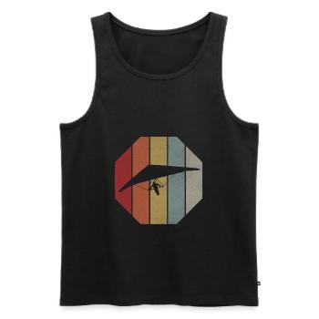 Drachenflieger Hängegleiter Drachenfliegen - Männer Premium Bio Tank Top - Schwarz - Vorne - AI Model Male 178 light (178cm)