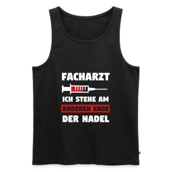 Facharzt Fachärztin Arzt Geschenk - Männer Premium Bio Tank Top - Schwarz - Vorne - AI Model Male 178 light (178cm)