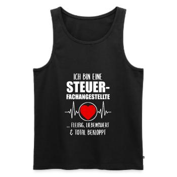 Steuerfachangestellte Steuerberaterin Mitarbeiter - Männer Premium Bio Tank Top - Schwarz - Vorne - AI Model Male 178 light (178cm)