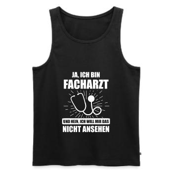 Facharzt Fachärztin Arzt Geschenk - Männer Premium Bio Tank Top - Schwarz - Vorne - AI Model Male 178 light (178cm)