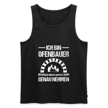 Ofenbauer Ofen Kamin Geschenk - Männer Premium Bio Tank Top - Schwarz - Vorne - Michal (187cm)
