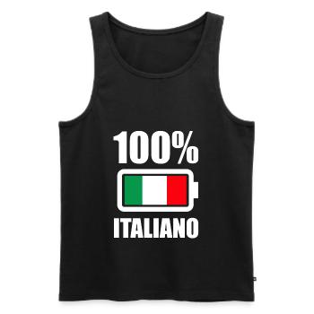Italie Drapeau italien italien cadeau - Débardeur bio Premium Homme - noir - Devant - Michal (187cm)