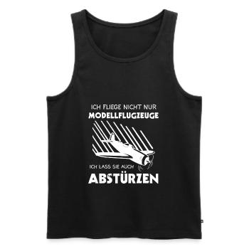 Modellflug Modellflugzeug Modellbau Geschenk - Männer Premium Bio Tank Top - Schwarz - Vorne - Michal (187cm)