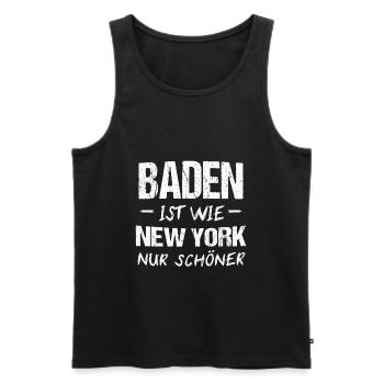 Baden Badener Baden-Württemberg Geschenk - Männer Premium Bio Tank Top - Schwarz - Vorne - AI Model Male 178 light (178cm)