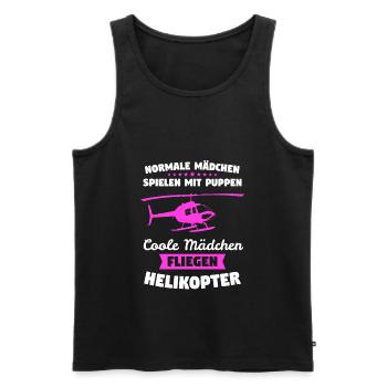 Helikopter Hubschrauber Pilot Geschenk - Männer Premium Bio Tank Top - Schwarz - Vorne - Michal (187cm)
