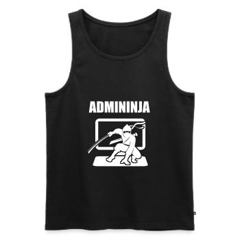 Admininja Admin Ninja Computer Scientist Funny Gift - Débardeur bio Premium Homme - noir - Devant - Michal (187cm)