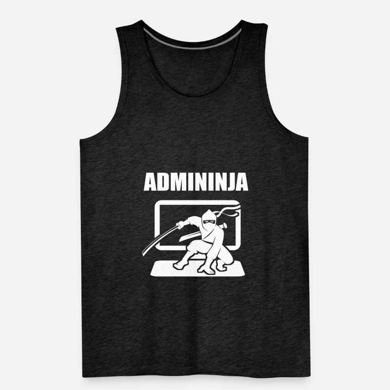 Admininja Admin Ninja Computer Scientist Funny Gift Débardeur bio Premium Homme