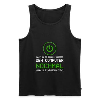 Admin Administrator Computer Humor Geschenk - Männer Premium Bio Tank Top - Schwarz - Vorne - AI Model Male 178 light (178cm)