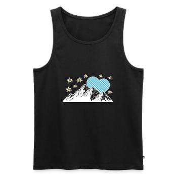 Allgäu Allgäuer Bayern Berge Geschenk - Männer Premium Bio Tank Top - Schwarz - Vorne - Michal (187cm)