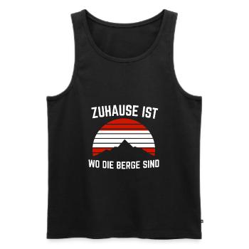 Österreich Österreicher Tirol Geschenk - Männer Premium Bio Tank Top - Schwarz - Vorne - Michal (187cm)