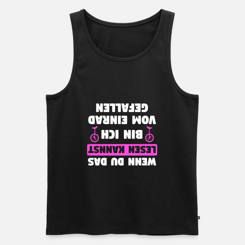 Einrad Einräder Einradfahrer Unicycle Geschenk - Männer Premium Bio Tank Top - Schwarz