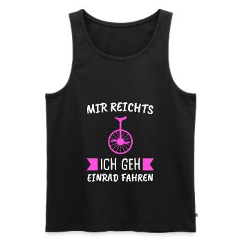 Einrad Einräder Einradfahrer Unicycle Geschenk - Männer Premium Bio Tank Top - Schwarz - Vorne - Michal (187cm)