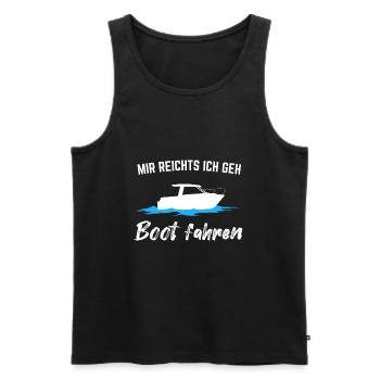 Motorboot Boot Bootsbesitzer Geschenk - Männer Premium Bio Tank Top - Schwarz - Vorne - AI Model Male 178 light (178cm)