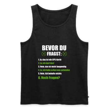 Geocaching Geocacher GPS Geschenk - Männer Premium Bio Tank Top - Schwarz - Vorne - AI Model Male 178 light (178cm)