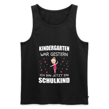 Schulkind 2020 Einschulung Mädchen Schulanfang - Männer Premium Bio Tank Top - Schwarz - Vorne - Michal (187cm)