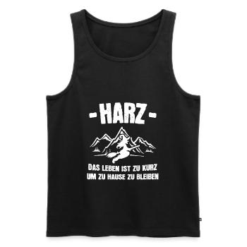 Harz Berg Gebirge Harz Wandern Geschenk - Männer Premium Bio Tank Top - Schwarz - Vorne - Michal (187cm)