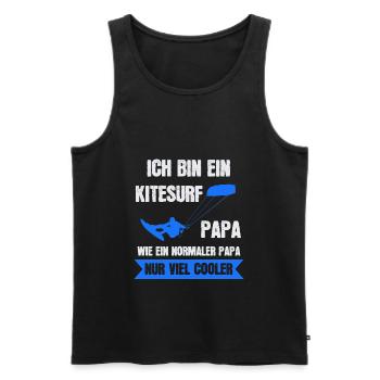 Kitesurf Papa Kitesurfen Kitesurfer Geschenk - Männer Premium Bio Tank Top - Schwarz - Vorne - AI Model Male 178 light (178cm)